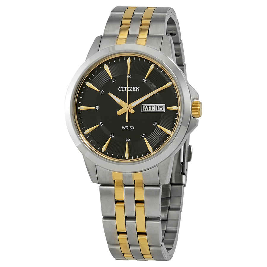 Citizen Quartz Black Dial Two-tone Men's Watch BF2018-52E | eBay