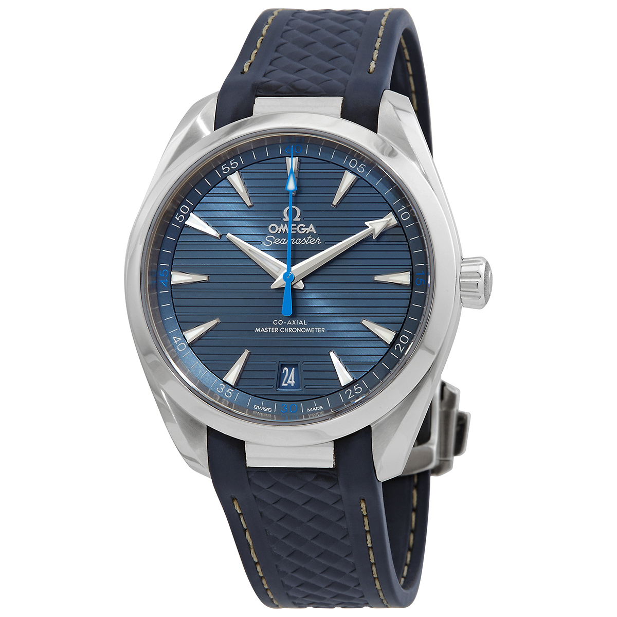 Pre-owned Omega Seamaster Automatic Chronometer Blue Dial Mens Watch 22012412103002 4795$