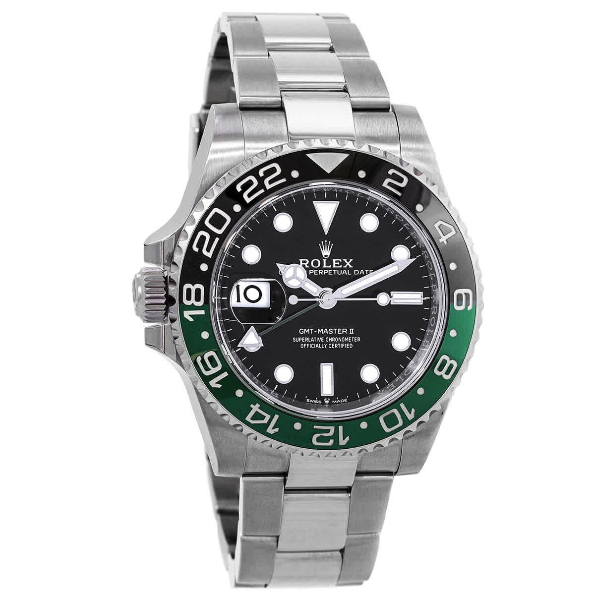 Rolex GMTMaster II Lefty Automatic Black Dial Sprite Bezel Mens Watch 126720vtnr0001