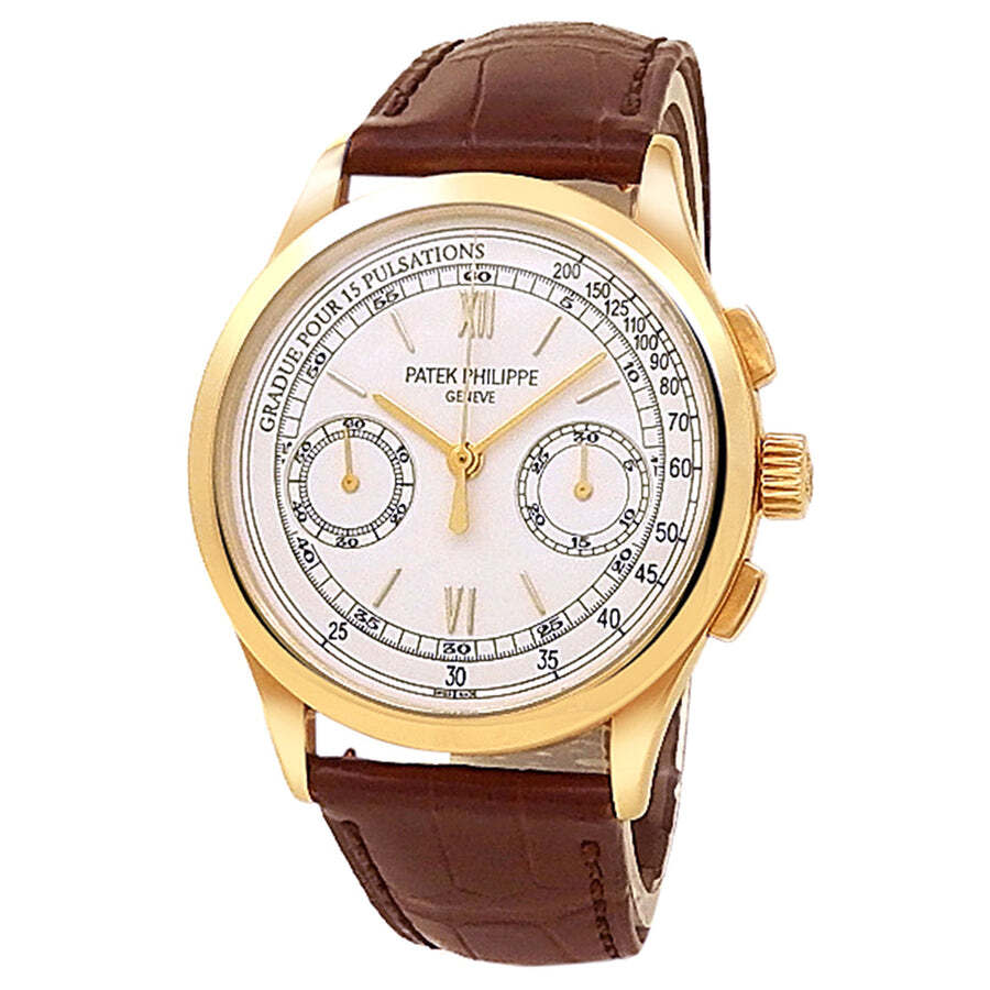 Pre-owned Patek Philippe Complications Chronograph Opaline White Dial Mens Watch 5170J-001 41477$