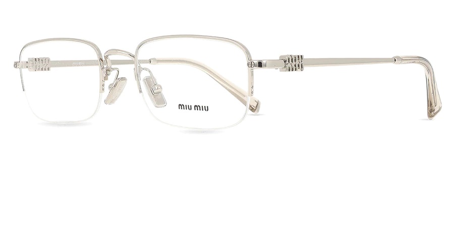 Miu Miu Demo Rectangular Ladies Eyeglasses MU 52WV 1BC1O1 53 230$