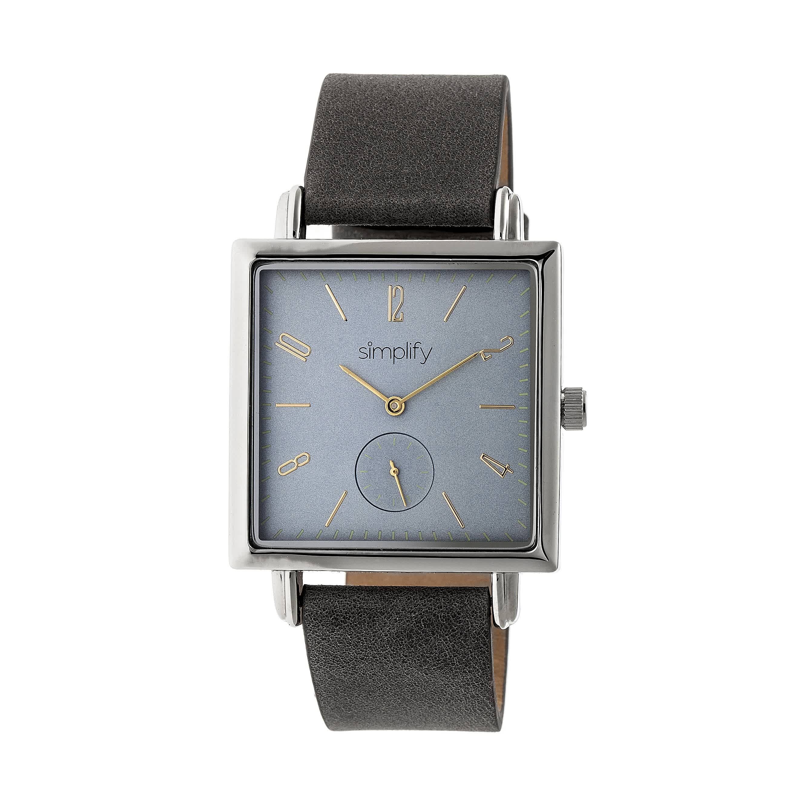 Simplify The 5000 Grey Dial Charcoal Leather Watch SIM5006 255$