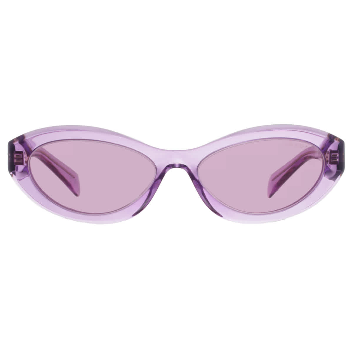 Prada Dark Violet with Silver Internal Mirror Oval Ladies Sunglasses PR 26ZS 13R07Q 55