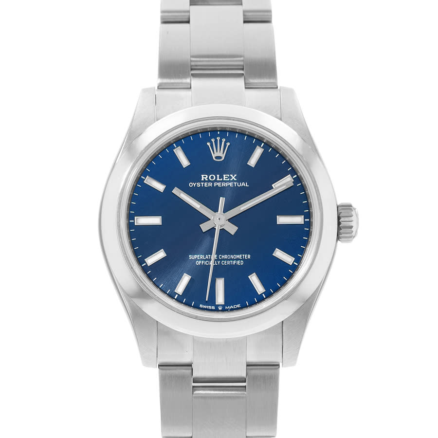 Preowned Rolex Oyster Perpetual 31 Automatic Chronometer Blue Dial Ladies Watch 277200 BLSO