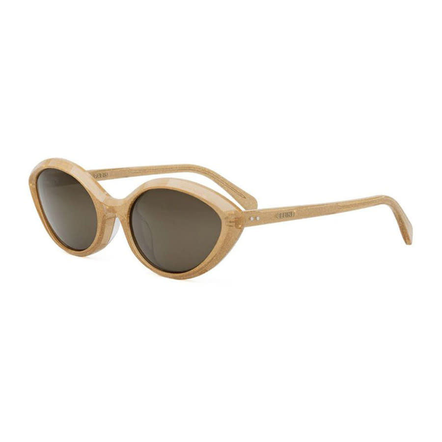 Celine CL40264U59E Cat-Eye Gold Glitter Sunglasses — Gold