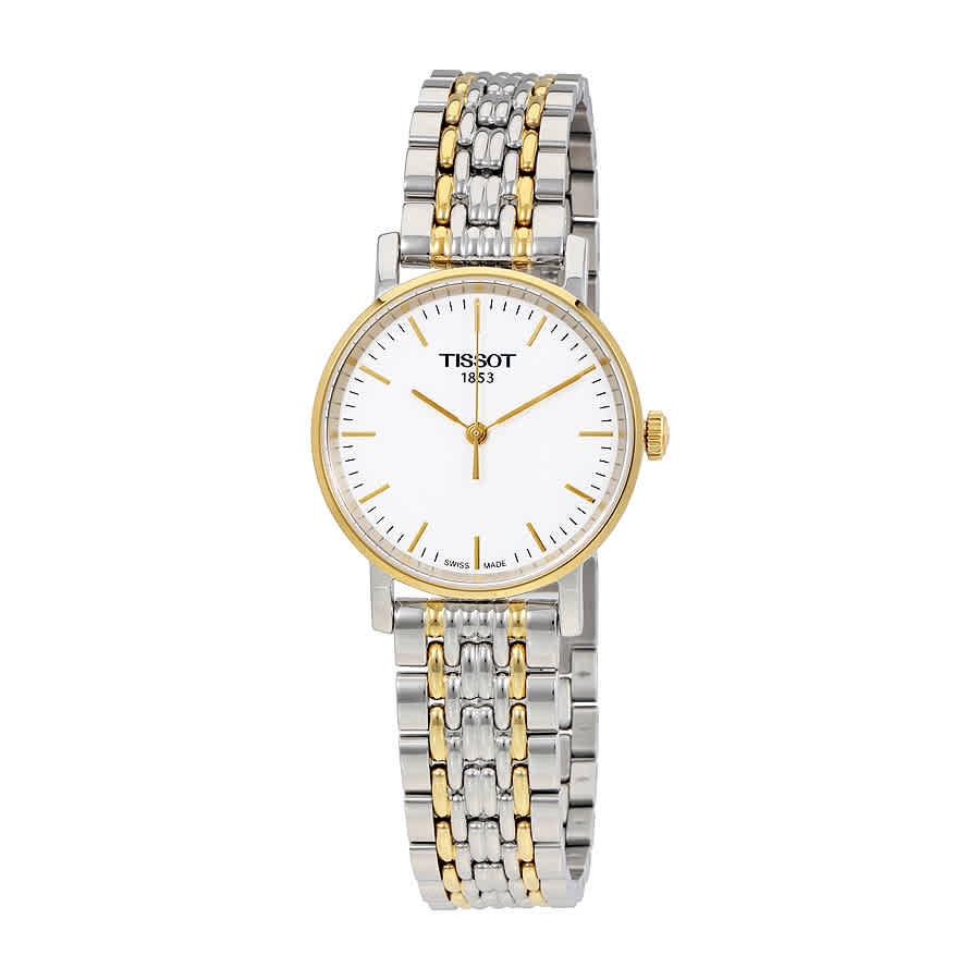 Tissot T Classic Everytime White Dial Ladies Watch T1092102203100 Ebay