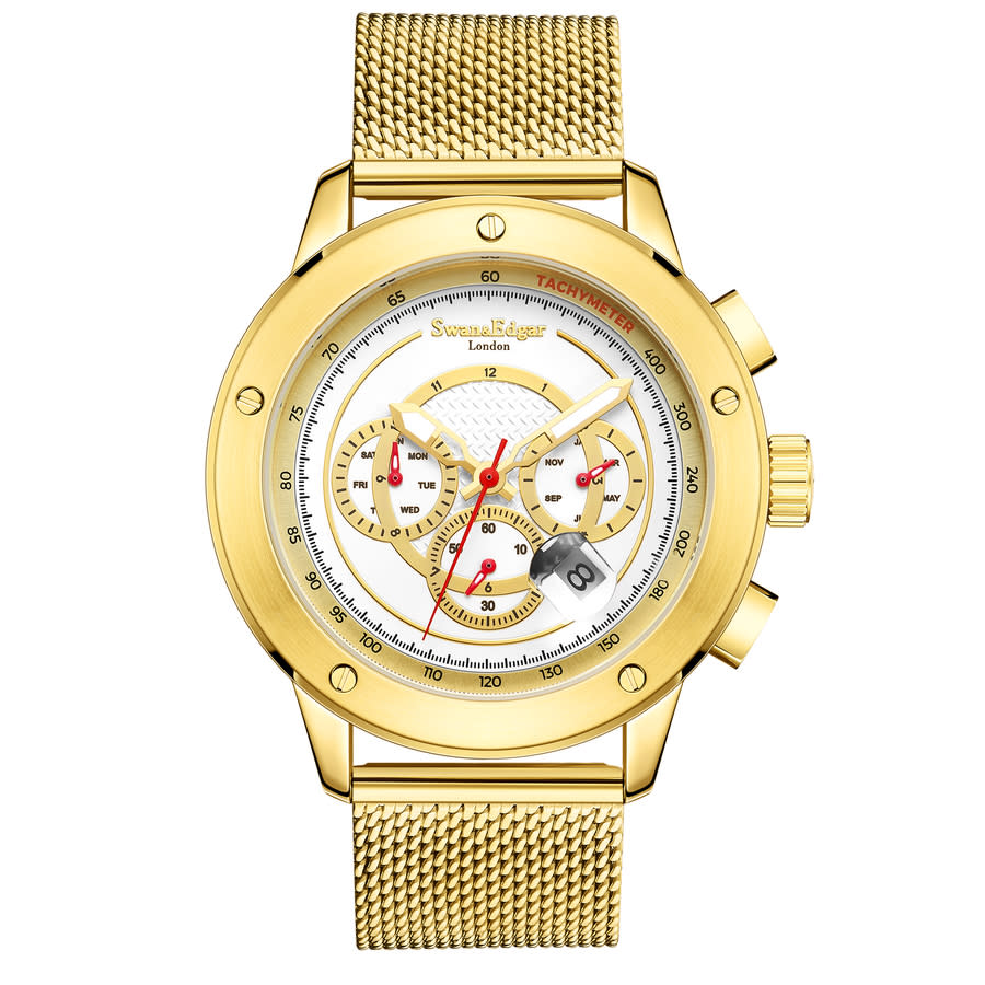 Swan Edgar Bolt Racer Automatic White Dial Mens Watch SE1632 150$
