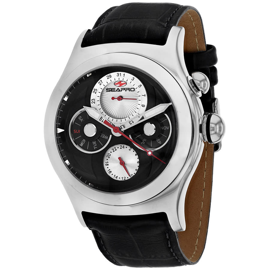 Seapro Chronoscope Chronograph Quartz Black Dial Mens Watch SP0131