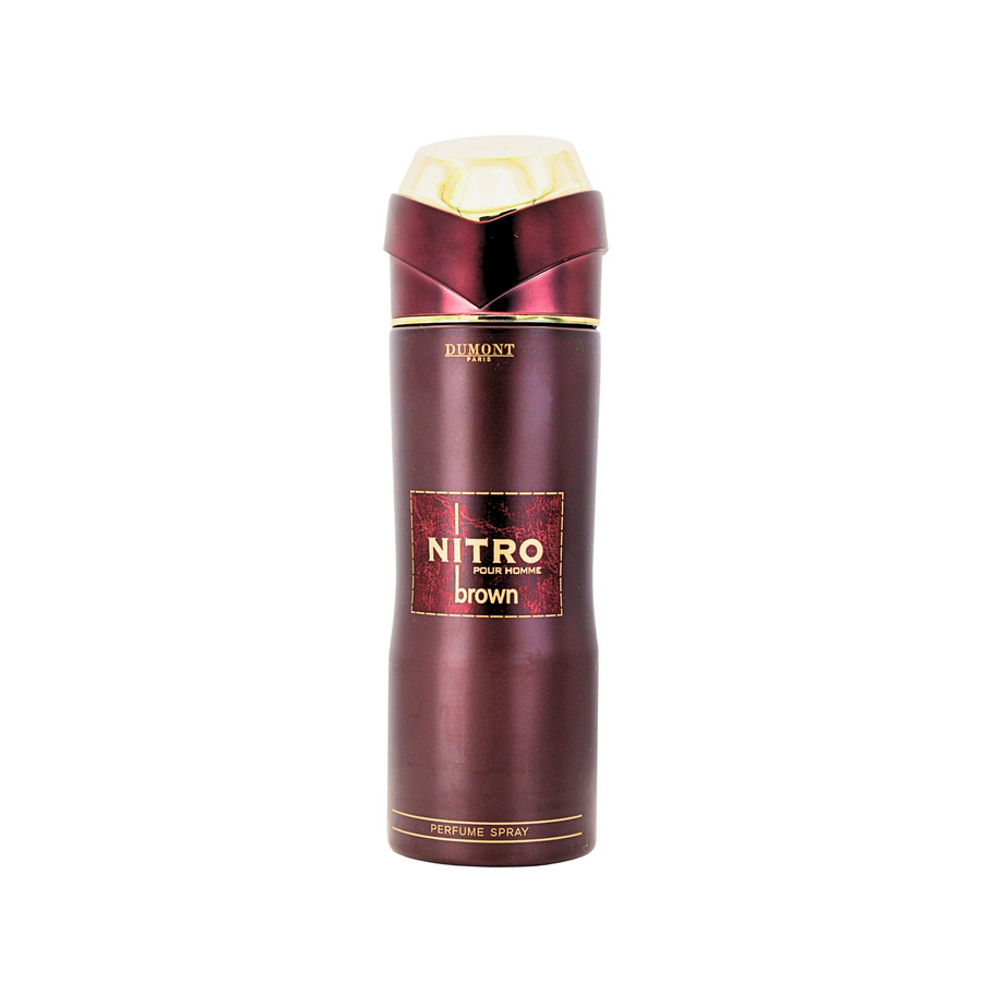 Dumont Mens Nitro Brown Deodorant Body Spray Spray 68 oz Fragrances 3760060760852 13$