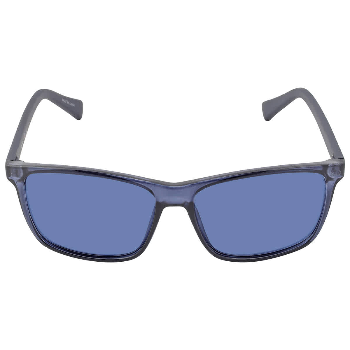 Calvin Klein Blue Rectangular Mens Sunglasses CK19568S 410 58