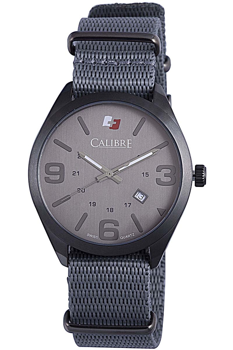 Calibre Trooper Grey Dial Grey Canvas Mens Watch SC-4T2-15-011