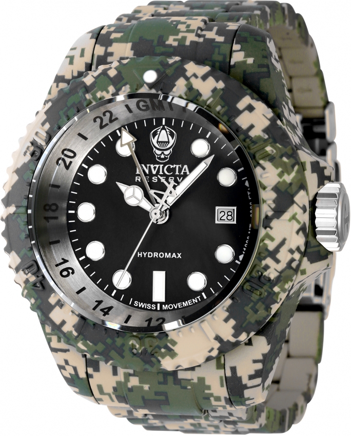 Invicta Reserve GMT Quartz Black Dial Mens Watch 40462