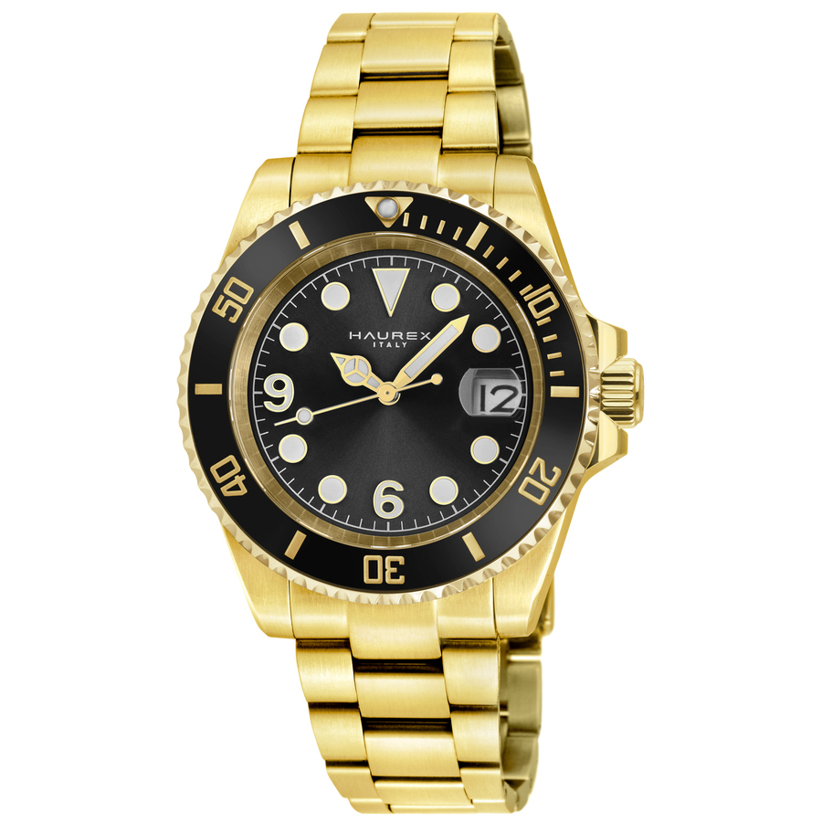 Haurex Italy Barracuda Automatic Black Dial Mens Watch 4Y512UNN