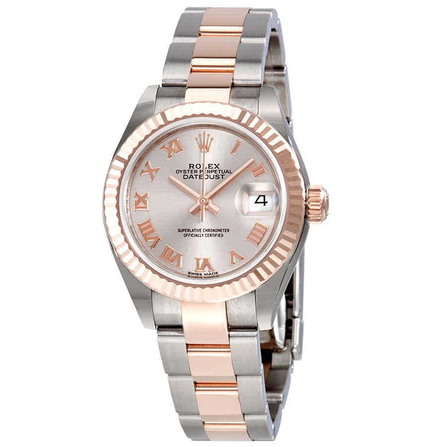 Rolex Lady Datejust Sundust Dial Steel and 18K Everose Gold Oyster Watch 279171SNRO