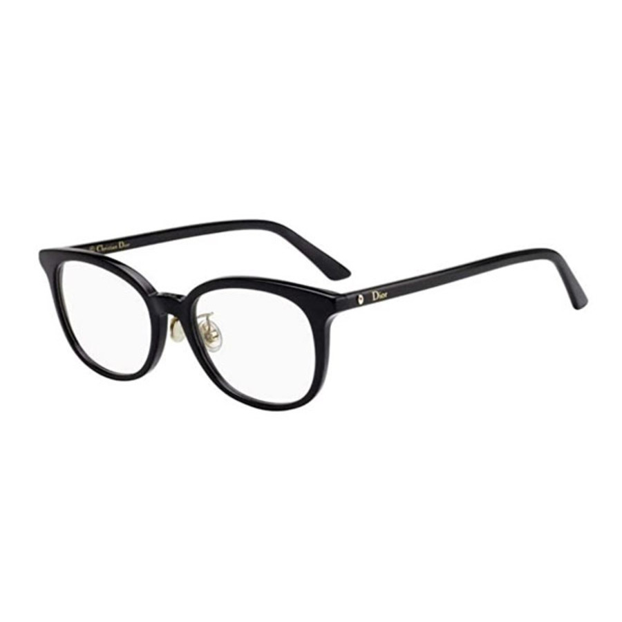 Dior Ladies Black Round Eyeglass Frames MONTA57 0807 52 MONTA57 0807 52 ...
