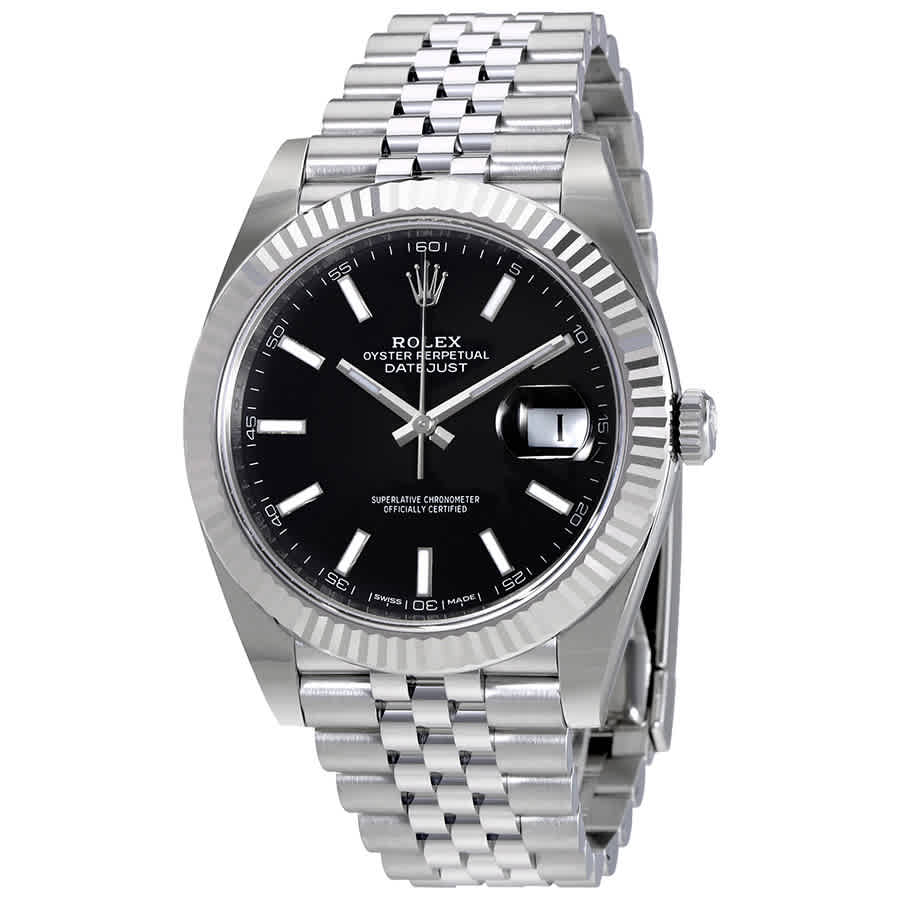 Rolex Oyster Perpetual Datejust Black Dial Jubilee Mens Watch 126334BKSJ
