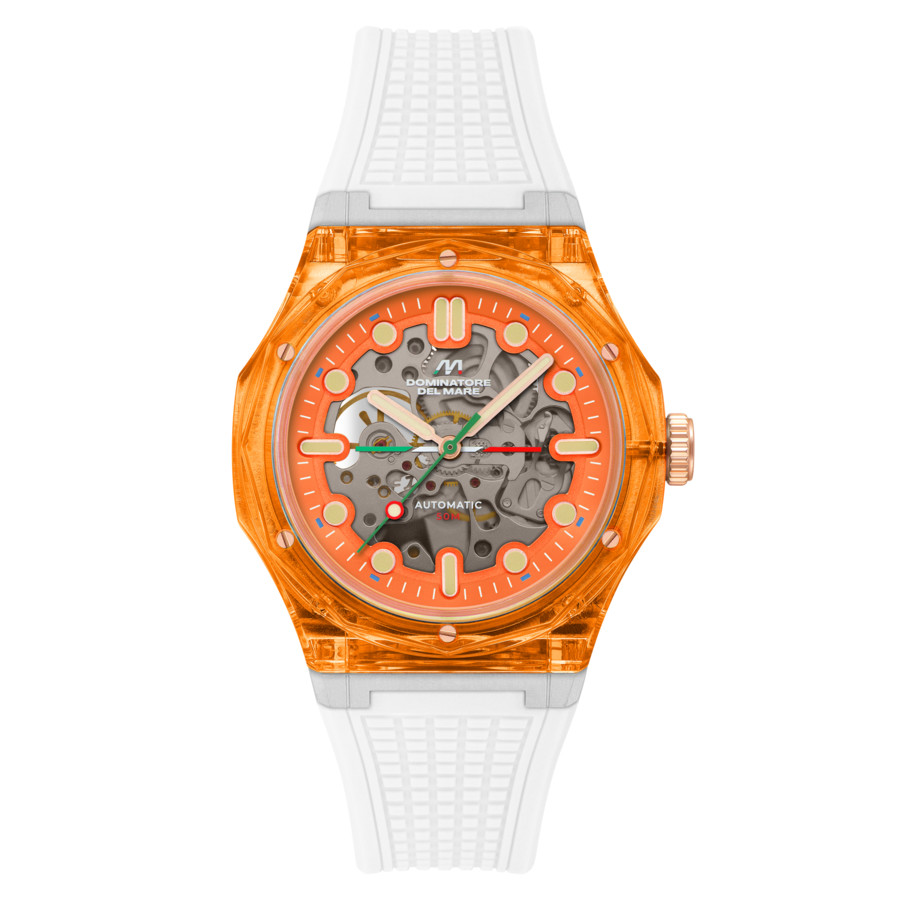 Dominatore Del Mare Ravello Automatic Orange Dial Mens Watch DD-8029-03