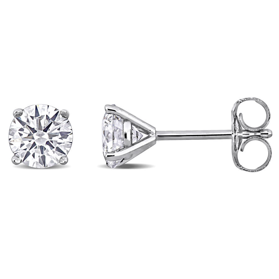 Created Forever 1ct TDW Lab-Created Diamond Solitaire Stud Earrings in 14k White Gold