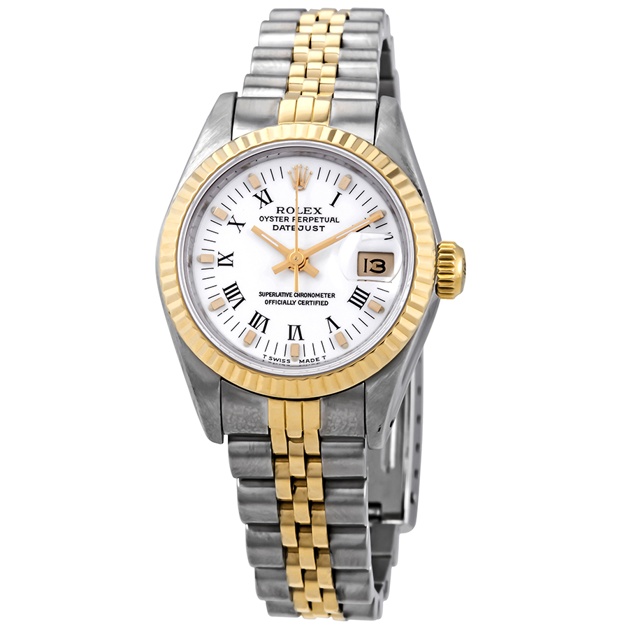 Preowned Rolex Datejust White Dial Jubilee Bracelet Ladies Watch 69173WRSJ