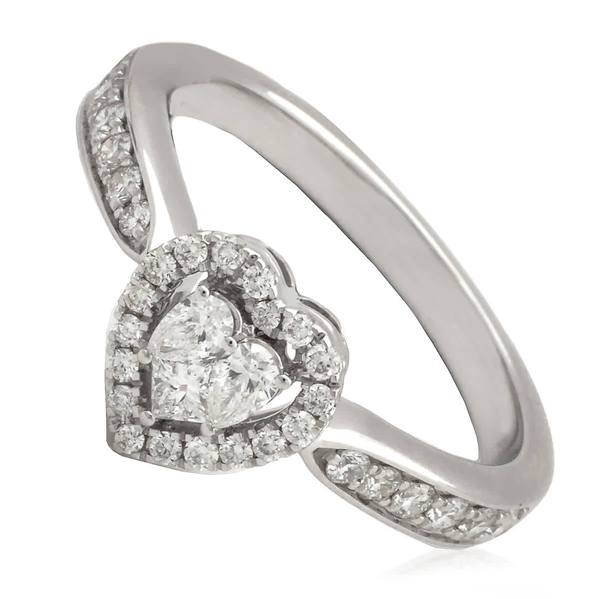 Salvini Magia 18k White Gold 045 CT Diamond Ring Size 13 778$