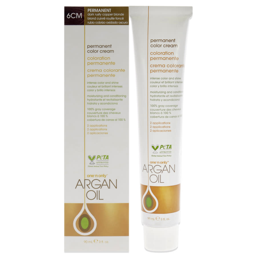 One n Only Argan Oil Permanent Color Cream 3 oz 6CM Dark Rusty Copper Blonde Hair Care 840061001574