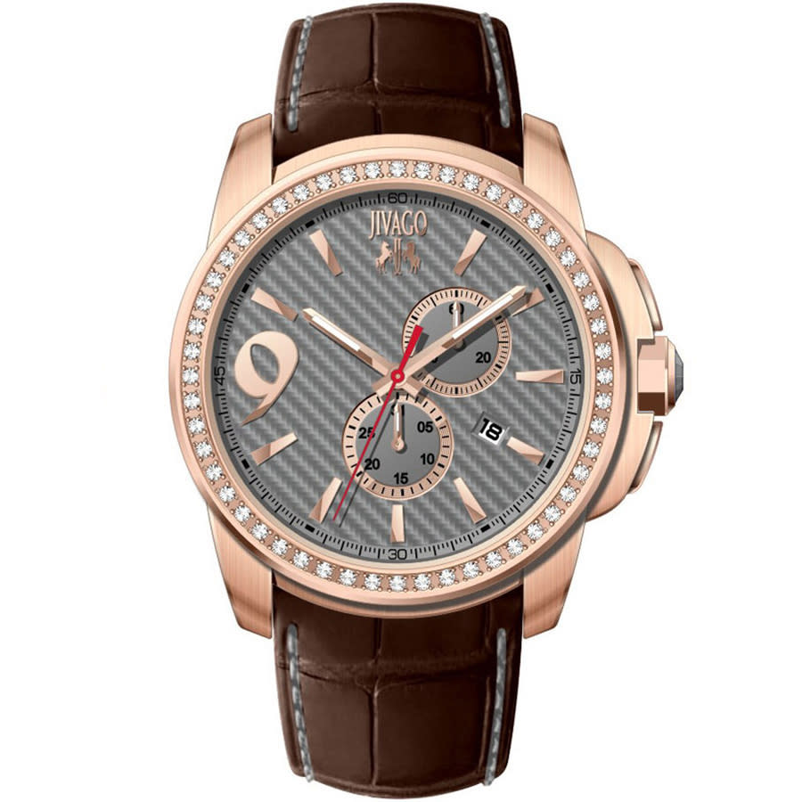 Jivago Gliese Gray Dial Brown Leather Mens Watch JV1532 174$