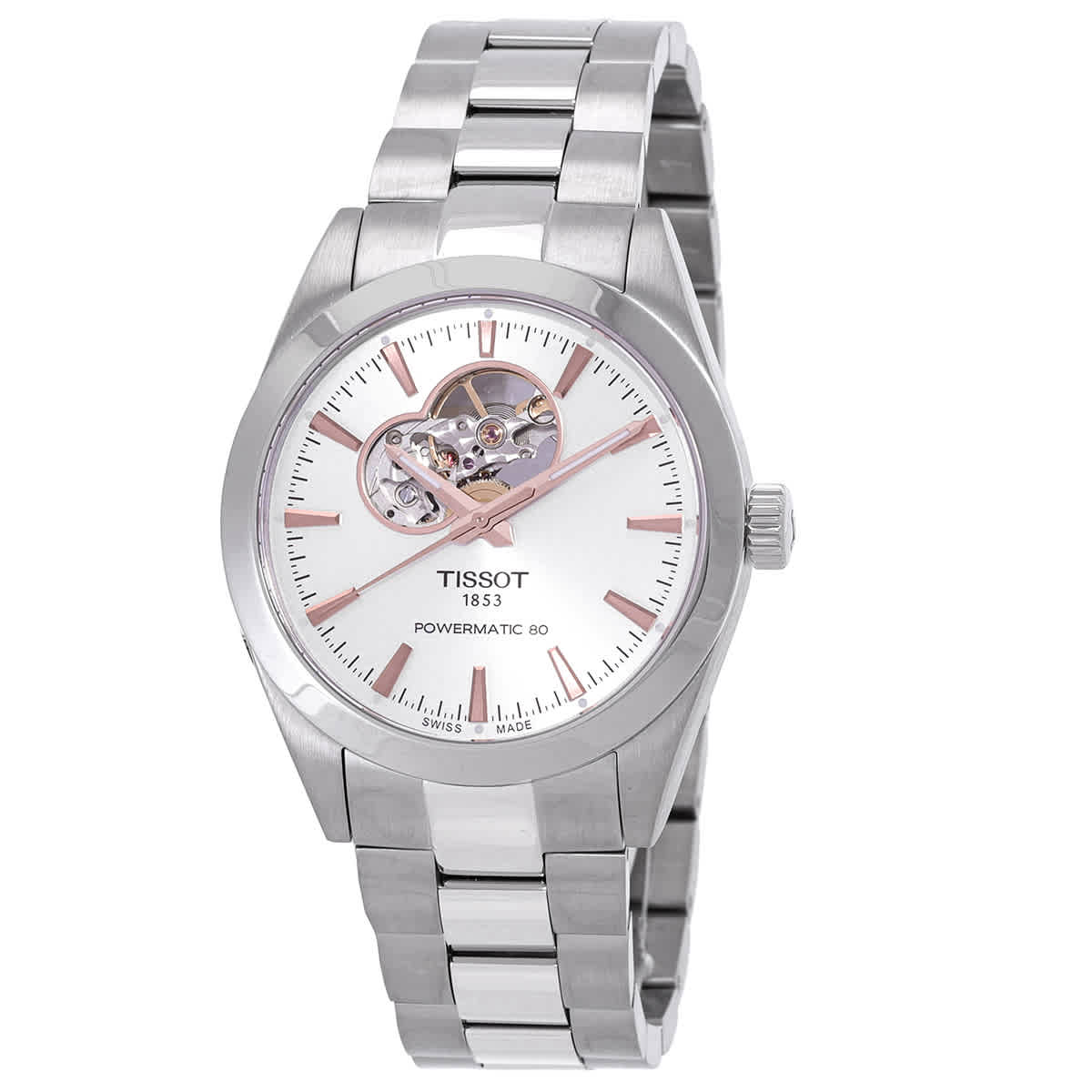 Tissot Gentleman Powermatic 80 Open Heart Automatic Silver Dial Watch T1274071103101 795$