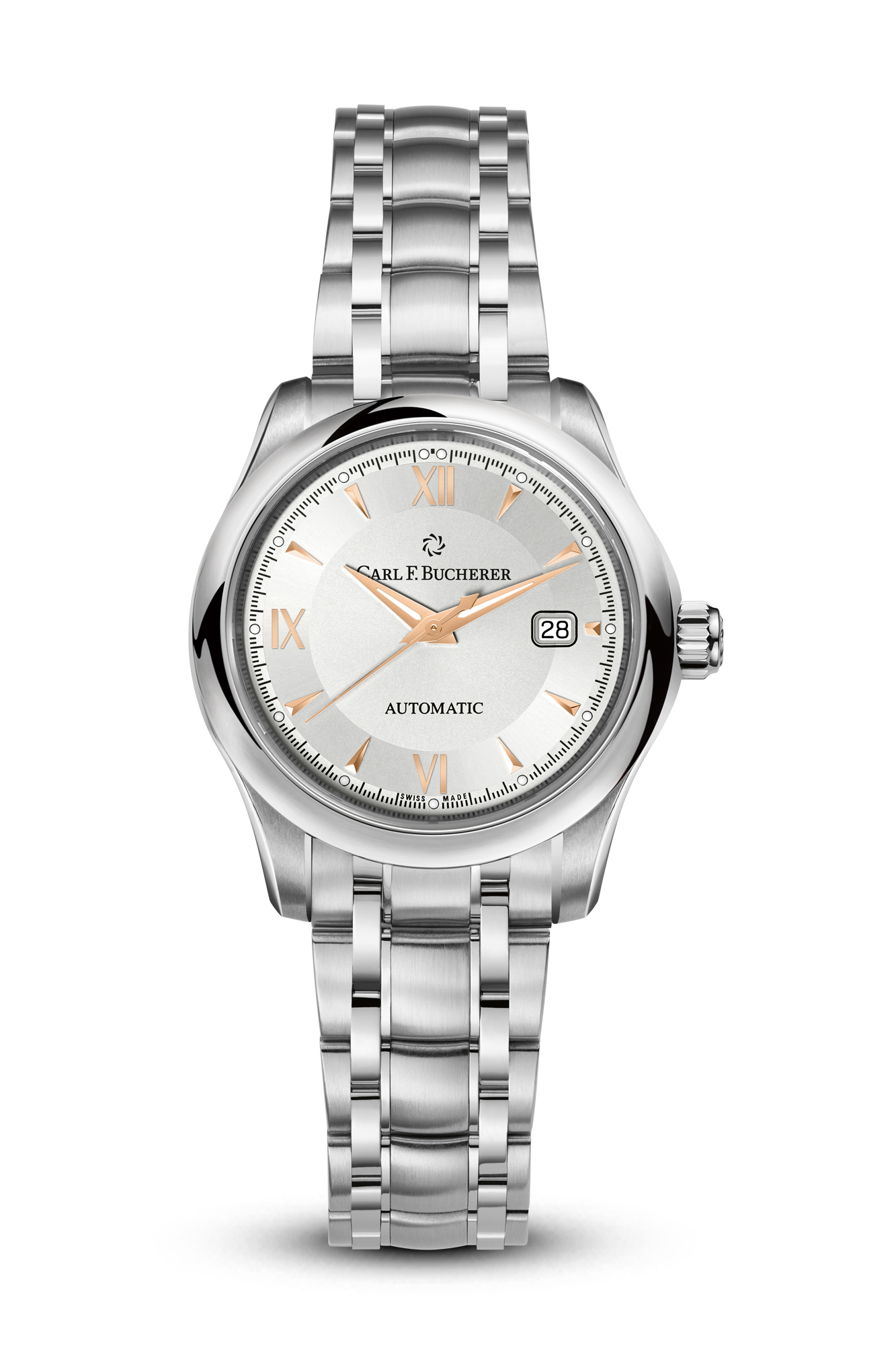 Carl F. Bucherer Manero Autodate Automatic Silver Dial Ladies Watch 00.10911.08.15.21