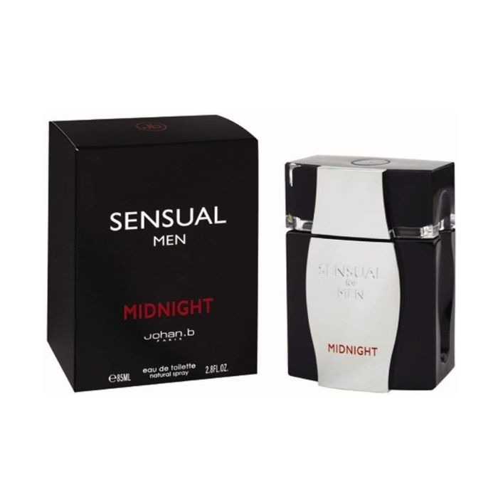 Johan B Mens Sensual Men Midnight EDT Spray 28 oz Fragrances 3700134406002 21$