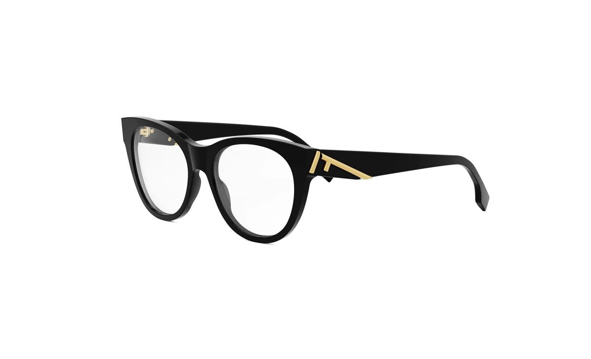Fendi Demo Round Ladies Eyeglasses FE50101I 001 53