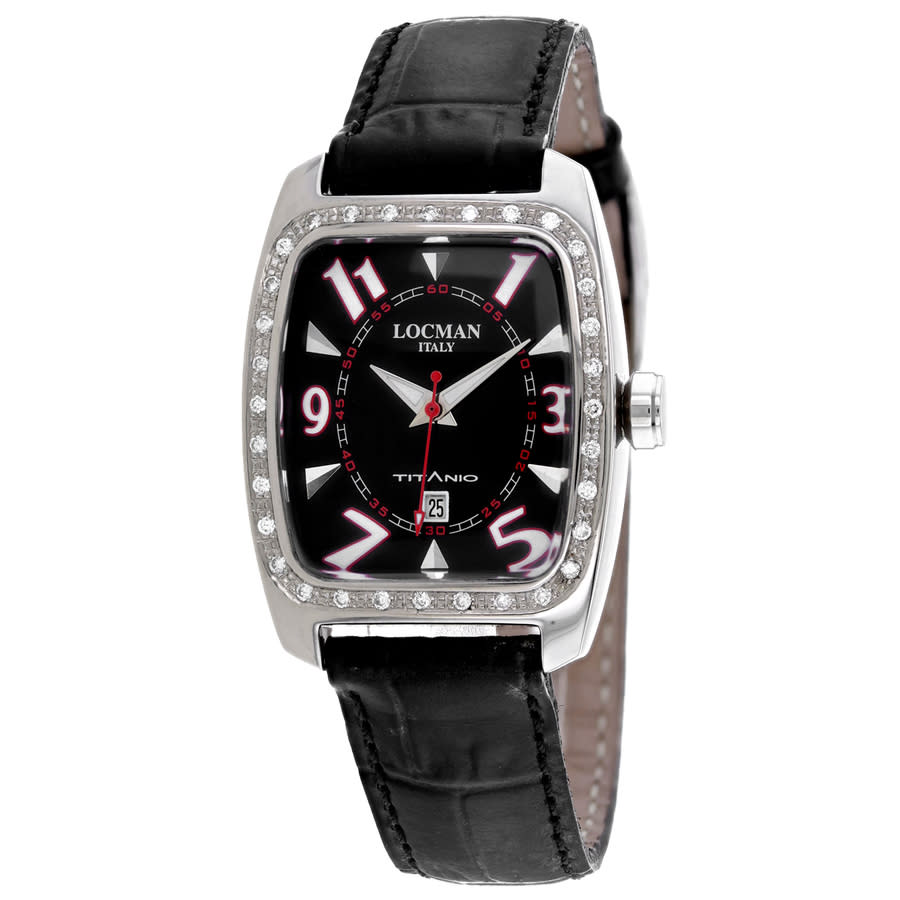 Locman Titanio Quartz Black Dial Ladies Watch 483RDK2D/BK