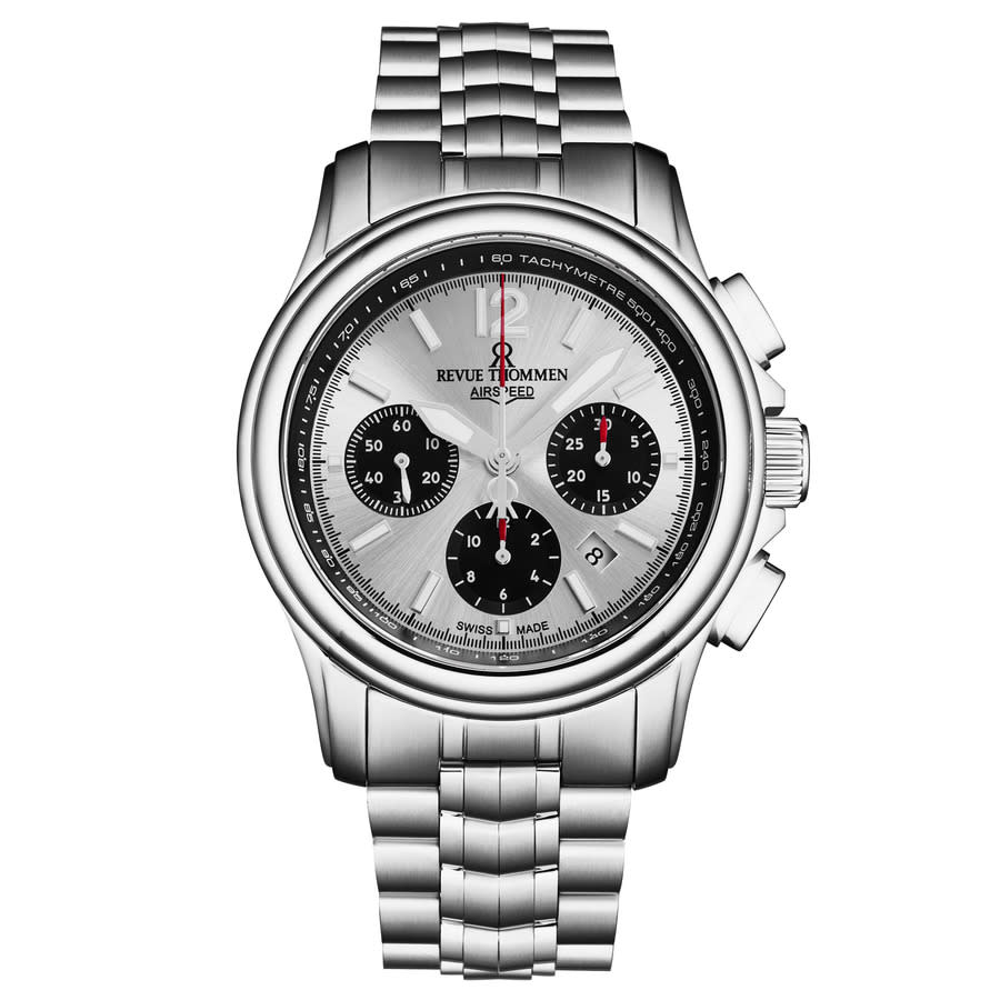Revue Thommen Air Speed Chronograph Automatic Silver Dial Mens Watch 160416432 1220$