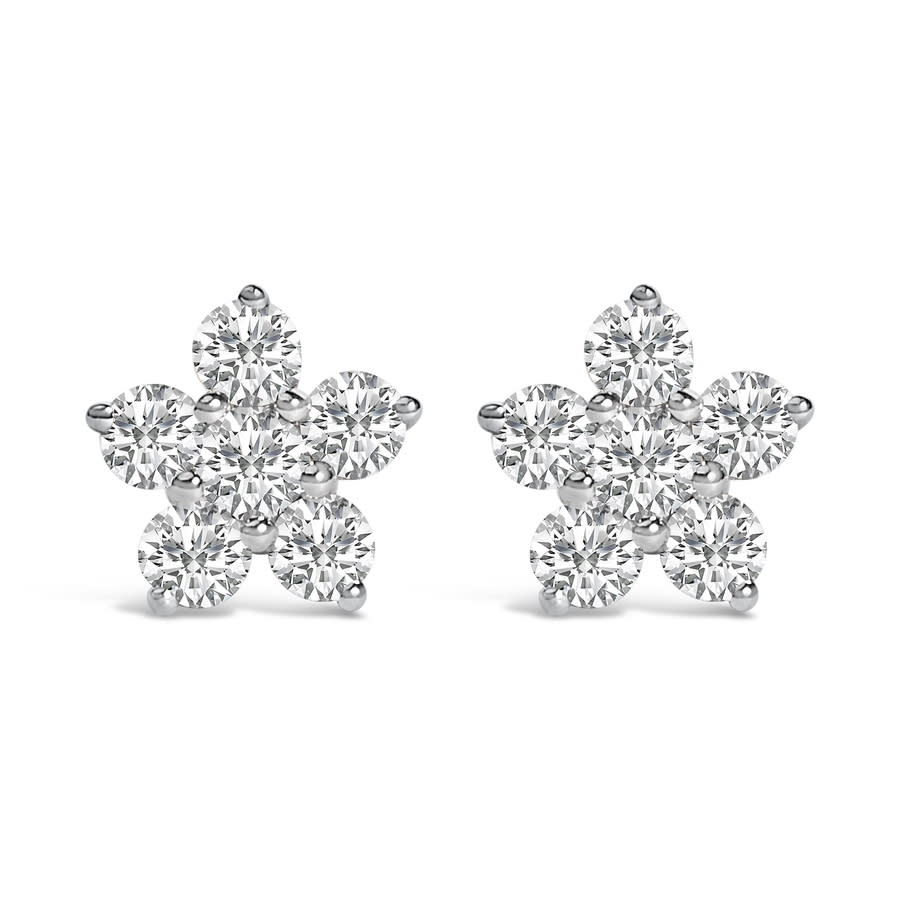Haus of Brilliance 10K White Gold 12 Cttw Lab Grown Diamond Star Stud Earrings 1325$