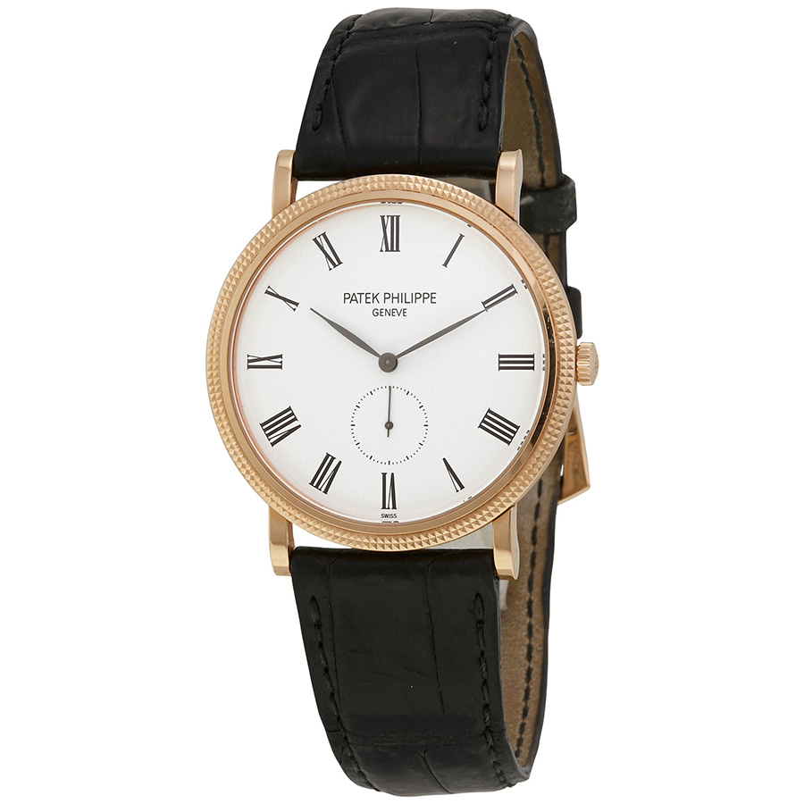 Pre-Owned Patek Philippe Calatrava White Dial 18kt Rose Gold Mens Watch 5119R 13950$