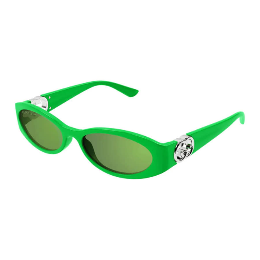 Gucci Ladies Black Oval Sunglasses GG1660S 005
