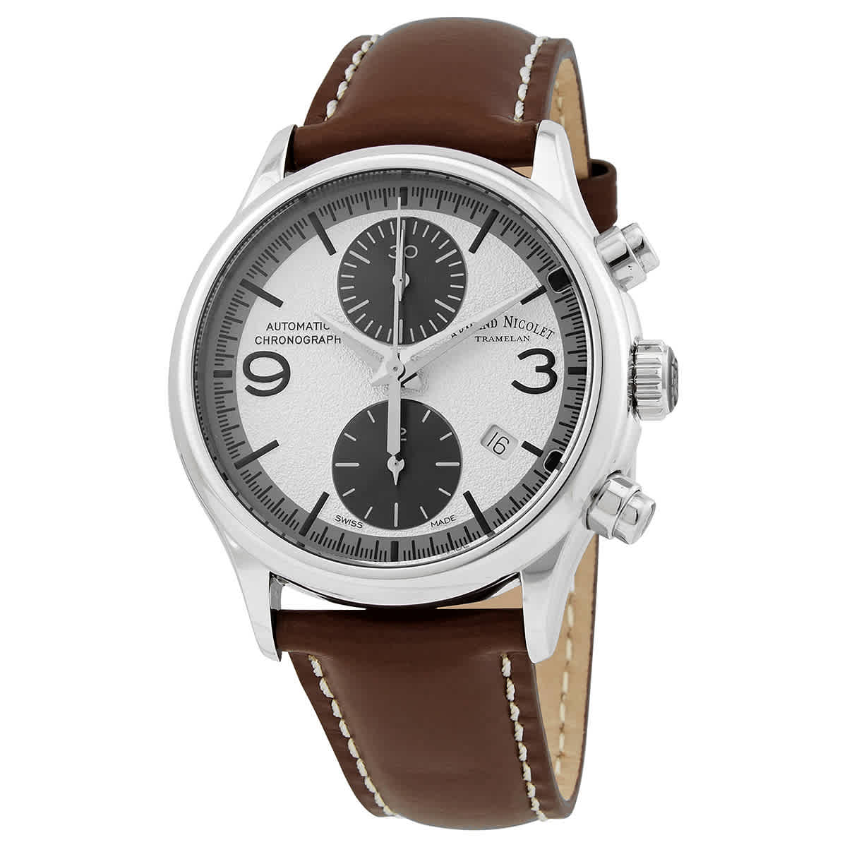 Armand Nicolet MHA Chronograph Automatic Silver Dial Mens Watch A844HAA-AG-P140MR2 1584$