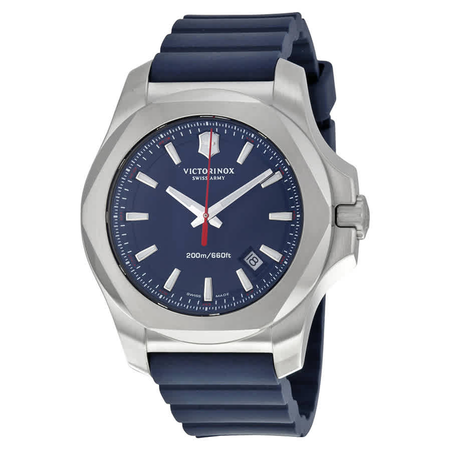 Victorinox Swiss Army INOX Blue Dial Blue Rubber Mens Watch 241688.1
