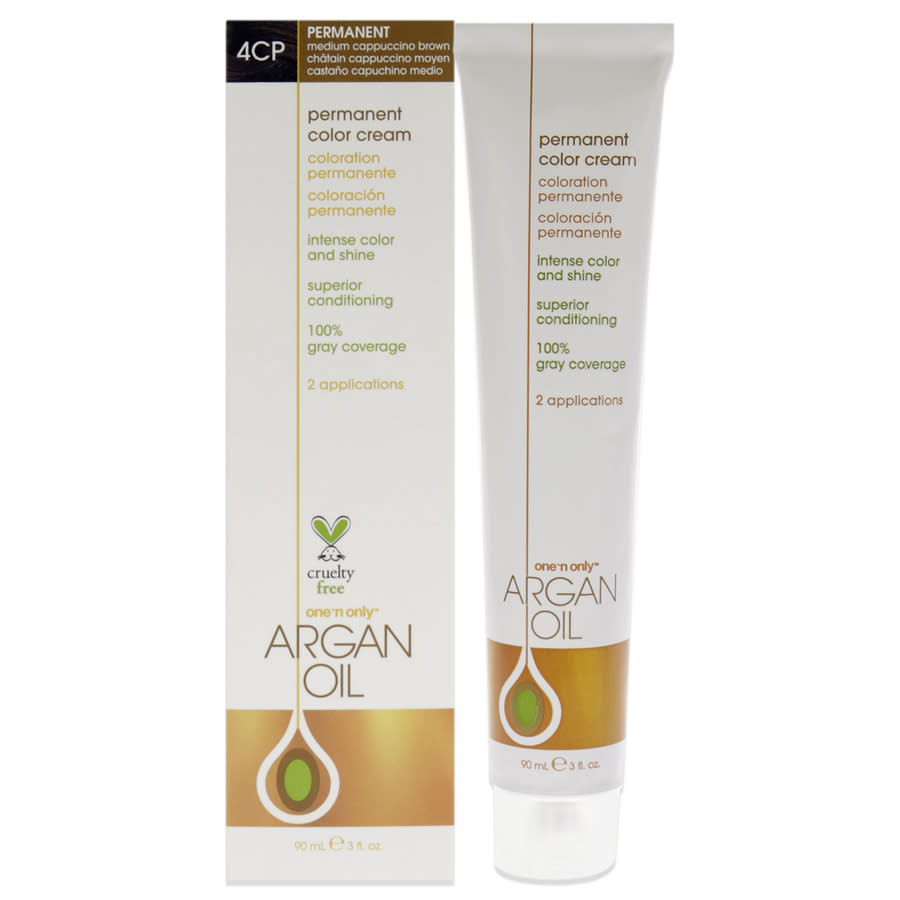 One n Only Argan Oil Permanent Color Cream 3 oz 4CP Medium Cappuccino Brown Hair Care 840061000416 13$