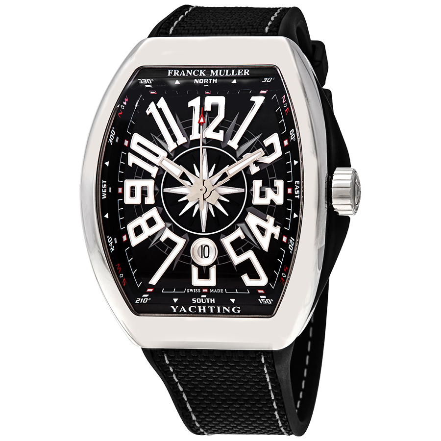 Pre-owned Franck Muller Vanguard Black Dial Unisex Watch V 45 SC DT YACHTING ACNR 6023$