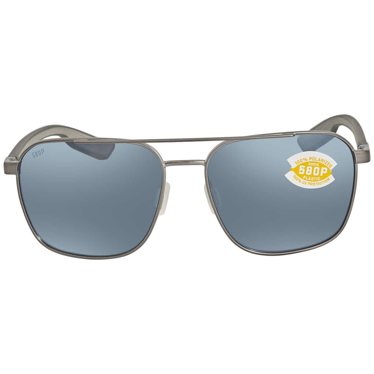 Costa Del Mar Wader Grey Silver Mirror Polarized Polycarbonate Navigator Mens Sunglasses 6S4003 400318 58