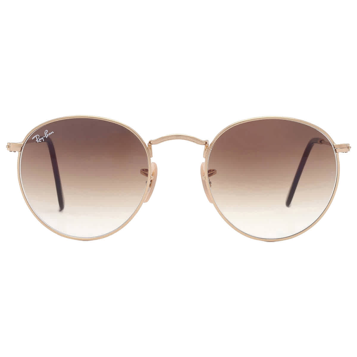 Ray-Ban Unisex Sunglass Round Metal -  Frame color: Gold, Lens color: Brown