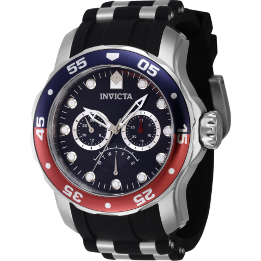 Invicta Pro Diver GMT Quartz Blue Dial Pepsi Bezel Mens Watch 46968