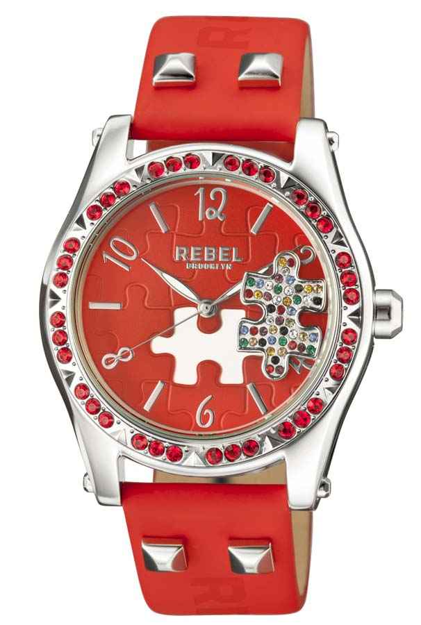 Rebel Gravesend Red Dial Ladies Watch RB111-4051