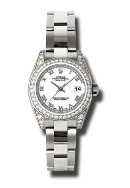 Rolex Lady Datejust 26 White Dial 18K White Gold Oyster Bracelet Automatic Watch 179159WRO