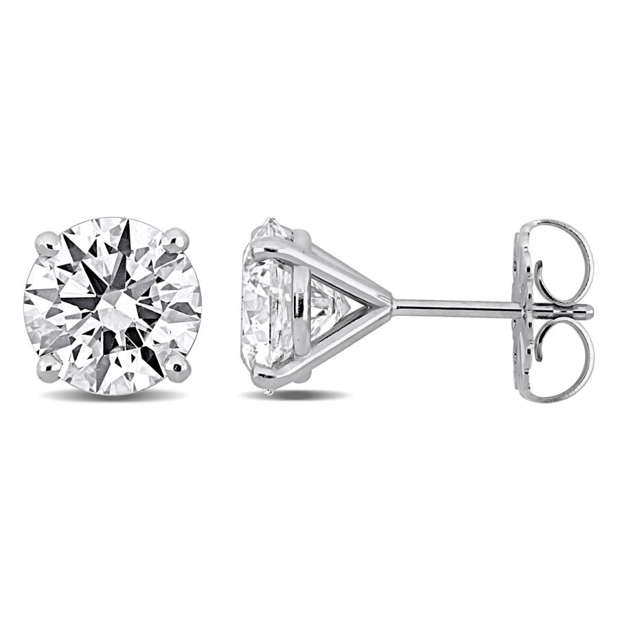 Created Forever 4ct TW Lab-Grown Diamond Solitaire Martini-Style Stud Earrings in Platinum