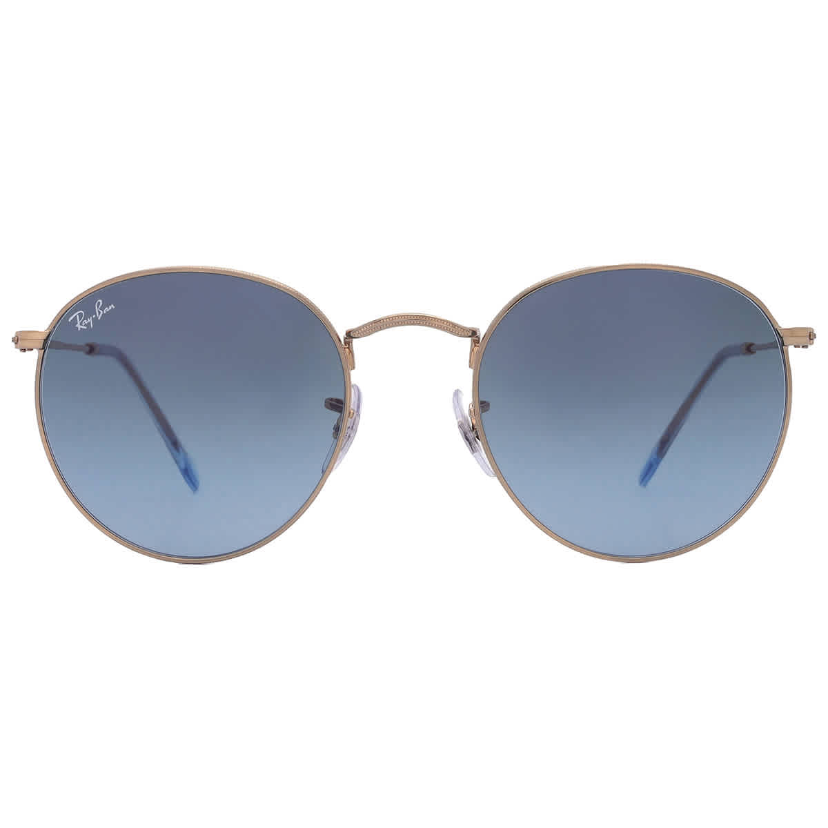 Ray-Ban RB3447 Round Metal Asian Fit 001/3M Men's Sunglasses Gold Size 53