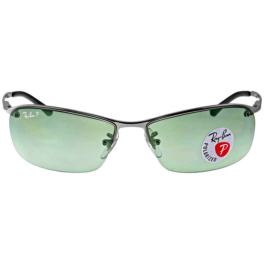 Ray Ban Polarized Green Classic G-15 Rectangular Mens Sunglasses RB3183 004/9A 63