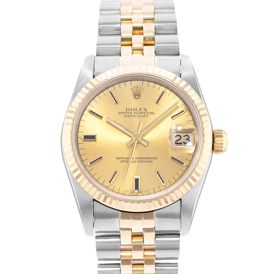 Preowned Rolex Datejust 31 Automatic Champagne Dial Ladies Watch 68273 CSJ