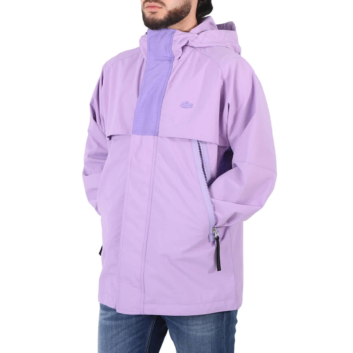 Jaqueta corta vento Lacoste Neva roxa repelente de gua eBay