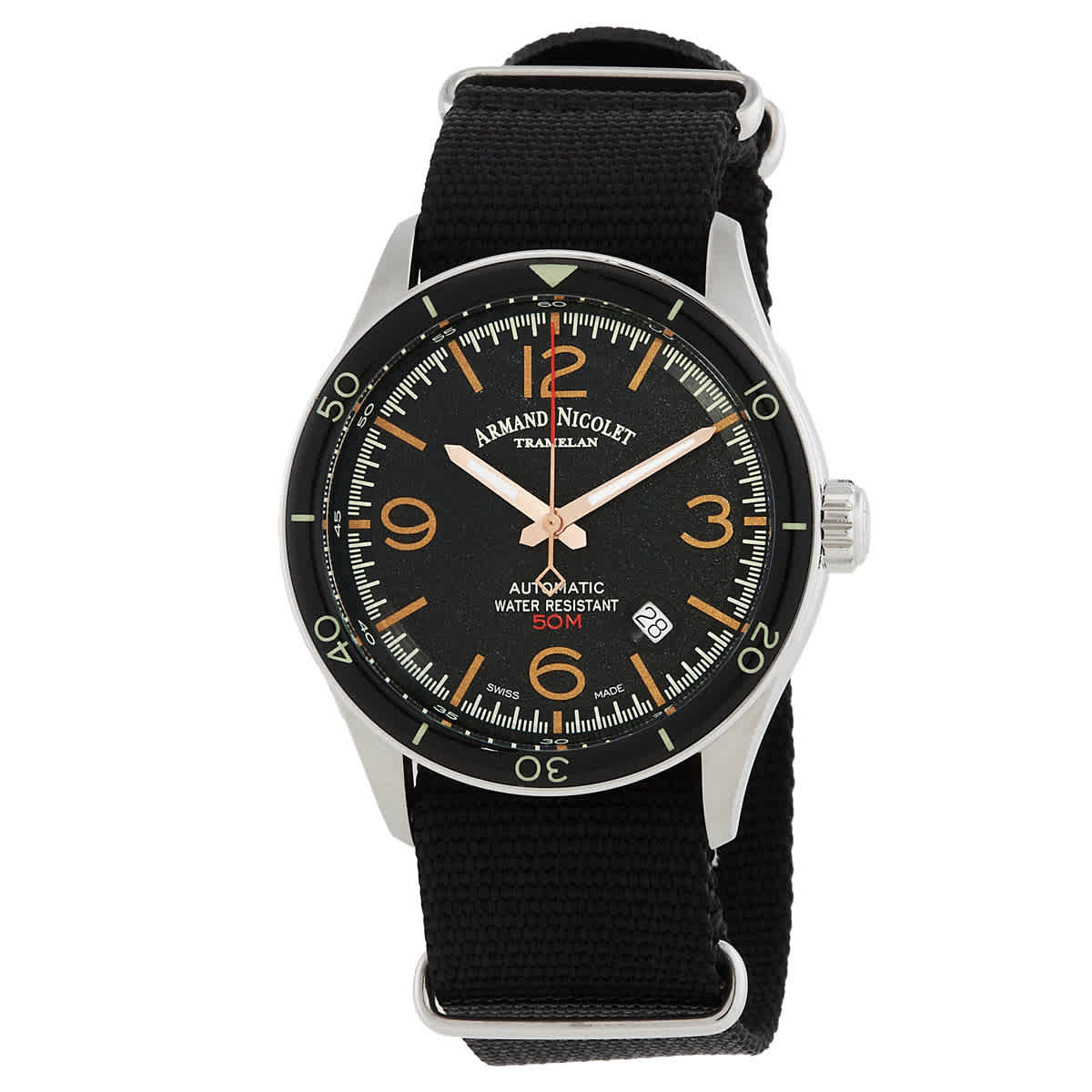 Armand Nicolet M2H Automatic Black Dial Mens Watch A740HNA-NS-BN22481AANN 575$